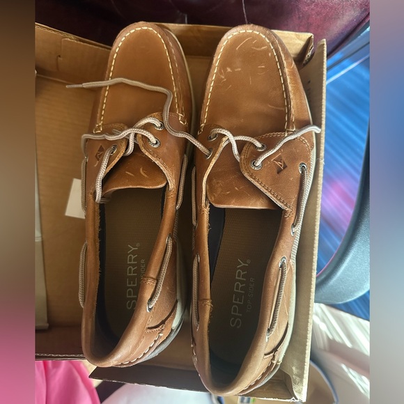 Sperry Brown Leather Boat Shoes - Picture 1 of 4